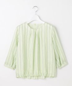 J.PRESS LADIES 【洗える】ランダムストライプ シアー プルオーバー カットソー