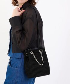 LeSportsac CHAIN CROCHET SM BUCKET/ブラッククロシェ