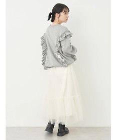 earth music&ecology フリルスウェットプルオーバー