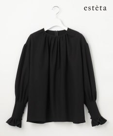 23区 【エステータ】コットンダブルクロス 長袖ブラウス