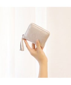 UNBILLION ペルケ perche / ドット型押し・ジャバラカードウォレット