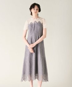 GRACE CONTINENTAL レース切替フレアドレス