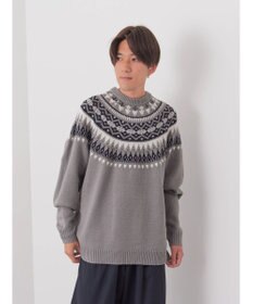 CRAFT STANDARD BOUTIQUE 【男女兼用】求心柄クルーネックニット