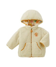 MIKI HOUSE HOT BISCUITS 【80-120cm】 カラフルビーンズ 裏ボアフリース リバーシブル総柄ジャンパー