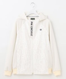 PW CIRCULUS 【MEN】【撥水/防風/ストレッチ】ロゴプリント ジップアップ フーデッド ブルゾン