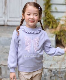 OHGA グレー フリルニットセーター F IMG_4772_vIZ7a8Y.jpg