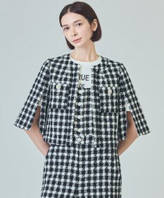 GRACE CONTINENTAL チェックツイードショートジャケット