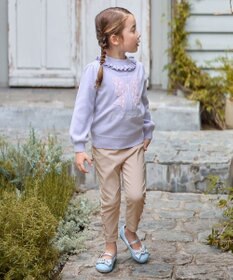 ANY KIDS 首フリルしあわせタッチニット