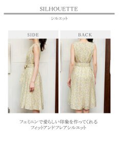 Tiaclasse 【洗える】大人華やかなノースリーブ花柄ワンピース