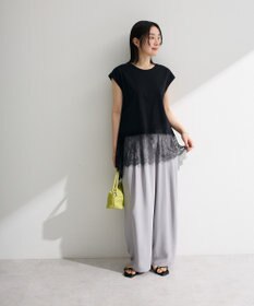 Green Parks 裾レースイレヘムフレンチＴシャツ