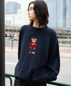 WEGO 【ユニセックス着用ITEM/MLサイズ展開】ジャガードアニマルプルオーバー