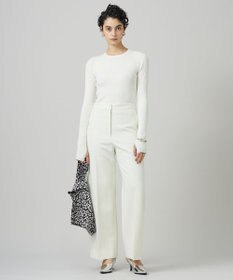 ICB L 【CLASSY.1月号掲載・洗える】ハイゲージリブベーシック プルオーバーニット