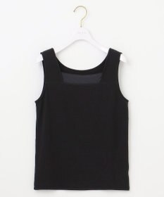 ANY SIS 【洗える】シアーコンビスクエアネック タンクトップ