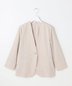 J.PRESS LADIES L 【セットアップ対応】ファンマートロストレッチ ノーカラー ジャケット