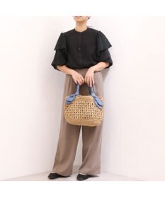 UNBILLION カシュカシュ cachecache / 下がりリボン柄編みトート