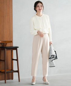 ANY SIS S 【セットアップ対応】セレモニーダブルクロス テーパードパンツ