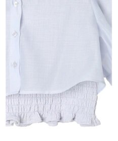 earth music&ecology ＳＥＴ２点シアークロップドシャツ×シャーリングタンク