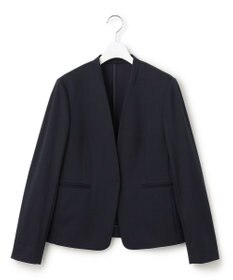 23区 【セットアップ対応/洗える】トリアセジャージー ノーカラージャケット