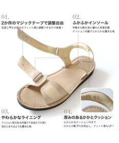 Pointer 本革 甲幅調整 超軽量マジックテープ付きサンダル