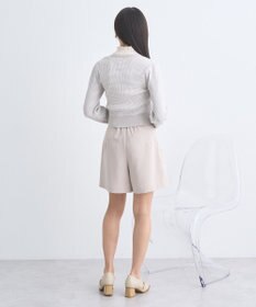 earth music&ecology マイクロボーダーＶネックコンパクトカーディガン