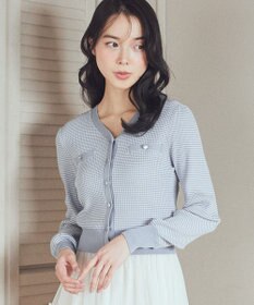 earth music&ecology マイクロボーダーＶネックコンパクトカーディガン