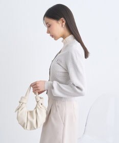 earth music&ecology マイクロボーダーＶネックコンパクトカーディガン