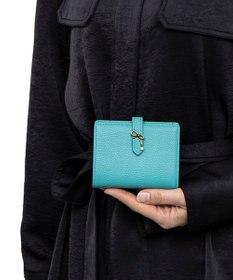 LANVIN en Bleu リュバン コンパクト二つ折り財布