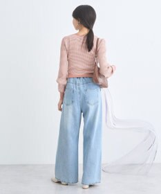 earth music&ecology マイクロボーダーＶネックコンパクトカーディガン