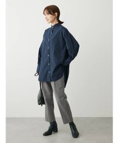 Green Parks イージーケアスタンドフリルシャツチュニック