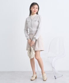 earth music&ecology マイクロボーダーＶネックコンパクトカーディガン