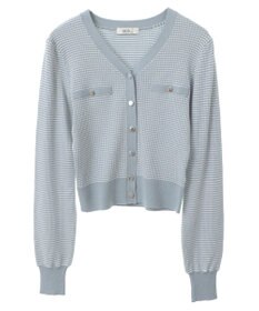 earth music&ecology マイクロボーダーＶネックコンパクトカーディガン