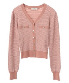 earth music&ecology マイクロボーダーＶネックコンパクトカーディガン