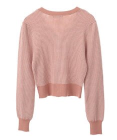 earth music&ecology マイクロボーダーＶネックコンパクトカーディガン