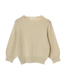 Green Parks ラメ５分袖コンパクトニットプルオーバー