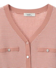 earth music&ecology マイクロボーダーＶネックコンパクトカーディガン