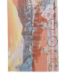 MOONBAT ハナト (Hanato) シルクコットンストール レイクサイド 197cm×70cm