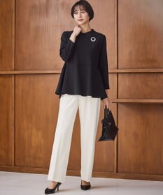 23区 【滝沢眞規子さん着用/洗える】ウォームストレッチ ワイド パンツ