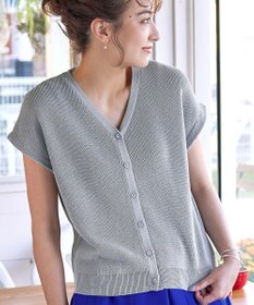 Tiaclasse 【洗える】リネンタッチカーディガン