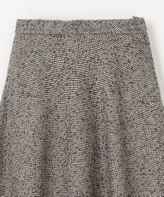 ANY 【ウエストゴム】ループツイードヘリンボーンフレアスカート