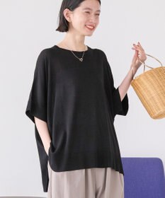 AMERICAN HOLIC 接触冷感サイドスリットニットプルオーバー