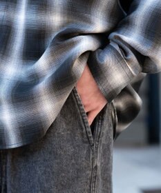 WEGO 【ユニセックス着用ITEM/ウエストゴム】ユルフィットデニムイージーパンツ