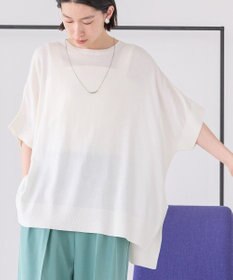 AMERICAN HOLIC 接触冷感サイドスリットニットプルオーバー