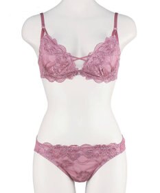 San-ai Resort（三愛水着楽園） 【WEB限定】【プチプラブラセット】純欲カラーヌーディーレーシーストリングブラ＆ショーツセット 【northerly】