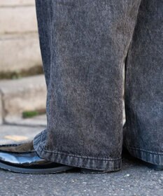 WEGO 【ユニセックス着用ITEM/ウエストゴム】ユルフィットデニムイージーパンツ