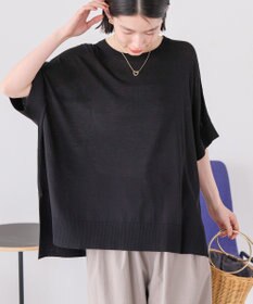 AMERICAN HOLIC 接触冷感サイドスリットニットプルオーバー