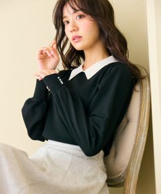 Feroux 【洗える】襟付きニット プルオーバー