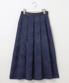 自由区 【Exclusive】ジオメトリックジャガード スカート ネイビー