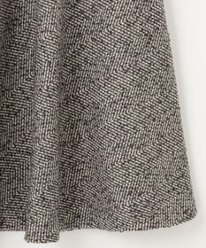 ANY 【ウエストゴム】ループツイードヘリンボーンフレアスカート