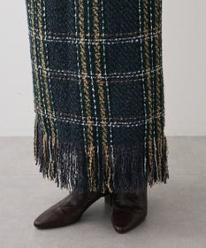 Green Parks ・ＳＵＧＡＲ　ＳＰＯＯＮ　チェックフリンジスカート