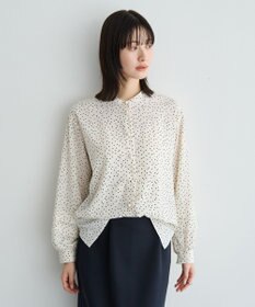 YECCA VECCA 2way裾アレンジパール釦ブラウス